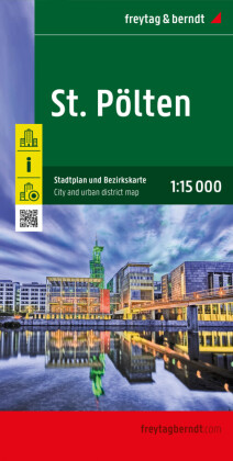 St. Polten, City Plan and District map 1:15.000