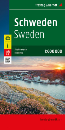 Schweden, Straßenkarte 1:600.000, freytag & berndt