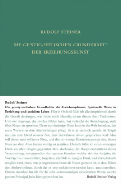 Die geistig-seelischen Grundkräfte der Erziehungskunst