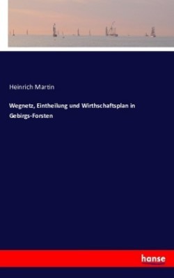 Wegnetz, Eintheilung und Wirthschaftsplan in Gebirgs-Forsten