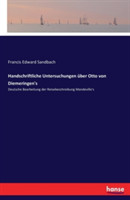 Handschriftliche Untersuchungen über Otto von Diemeringen's