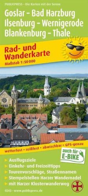 Goslar - Bad Harzburg - Ilsenburg, cycling and hiking map 1:50,000