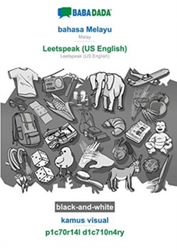 BABADADA black-and-white, bahasa Melayu - Leetspeak (US English), kamus visual - p1c70r14l d1c710n4ry