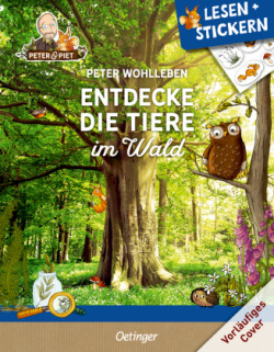 Lesen + Stickern. Entdecke die Tiere im Wald