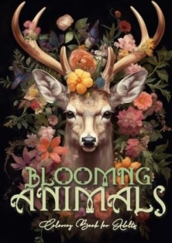 Blooming Animals Coloring Book for Adults