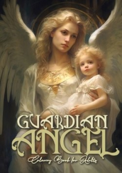 Guardian Angel Coloring Book for Adults Grayscale