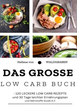 DAS GROSSE LOW CARB BUCH:NEU 120 LECKERE LOW CARB REZEPTE und 30 Tage leichter Ernährungsplan und Nährstoffe Guide A-Z