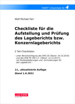 Checkliste 4 für die Aufstellung und Prüfung des Lageberichts bzw. Konzernlageberichts