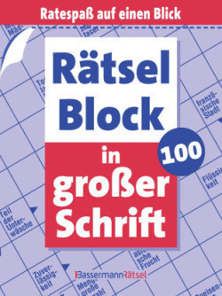 Rätselblock in großer Schrift. Bd.100