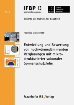 Entwicklung und Bewertung von hochwärmedämmenden Verglasungen mit mikrostrukturierter saisonaler Sonnenschutzfolie.