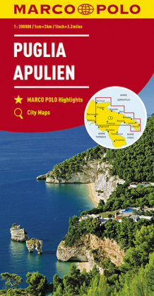 MARCO POLO Regionalkarte Italien 11 Apulien 1:200.000. Pouilles / Puglia / Apulia