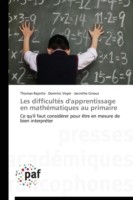 Les Difficultés d'Apprentissage En Mathématiques Au Primaire