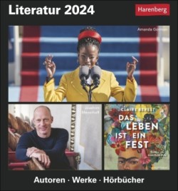 Literatur Tagesabreißkalender 2024. Tischkalender für jeden Tag mit den Größen der Literatur. Tageskalender 2024 zum Abreißen mit Literatur-Quiz für Bibliophile