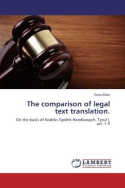 The comparison of legal text translation.