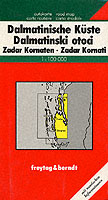 Sheet 1, Dalmatian Coast - Kornati Islands - Zadar Road Map 1:100 000