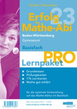 Erfolg im Mathe-Abi 2023 Lernpaket Basisfach 'Pro' Baden-Württemberg Gymnasium, 4 Teile