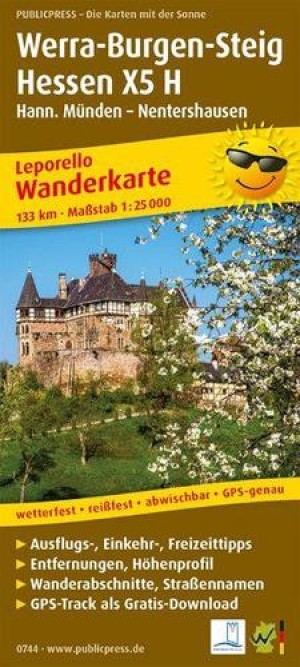 Werra-Burgen-Steig Hesse X5 H, hiking map 1:25,000