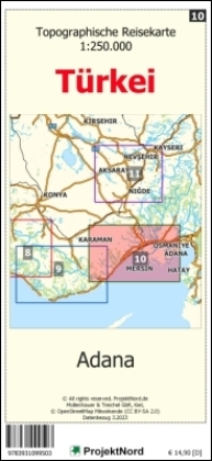 Adana - Topographische Reisekarte 1:250.000 Türkei (Blatt 10)