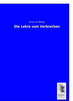 Die Lehre vom Verbrechen