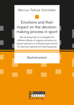 Emotions and their impact on the decision-making process in sport. Test development to investigate the different effects of negative emotions on tactical decisions in individual sport tennis for hearing impaired and hearing people