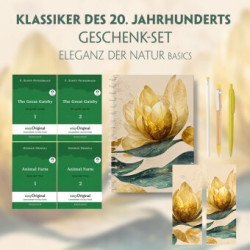 Klassiker des 20. Jahrhunderts Geschenkset - 4 Bücher (mit Audio-Online) + Eleganz der Natur Schreibset Basics, m. 4 Beilage, m. 4 Buch