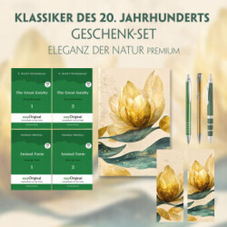 Klassiker des 20. Jahrhunderts Geschenkset - 4 Bücher (mit Audio-Online) + Eleganz der Natur Schreibset Premium, m. 4 Beilage, m. 4 Buch