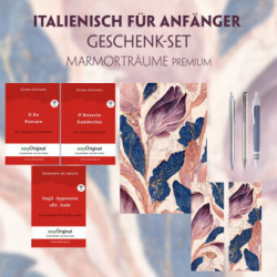 Italienisch für Anfänger Geschenkset - 3 Bücher (mit Audio-Online) + Marmorträume Schreibset Premium, m. 3 Beilage, m. 3 Buch