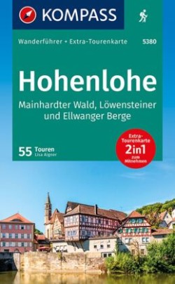 KOMPASS Wanderführer Hohenlohe, Mainhardter Wald, Löwensteiner und Ellwanger Berge, 55 Touren mit Extra-Tourenkarte