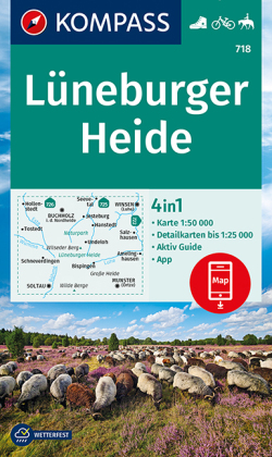 KOMPASS Wanderkarte 718 Lüneburger Heide 1:50.000