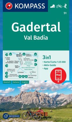 KOMPASS Wanderkarte 51 Gadertal / Val Badia 1:25.000