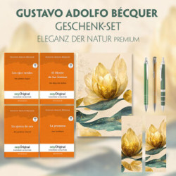 Gustavo Adolfo Bécquer Geschenkset - 4 Bücher (mit Audio-Online) + Eleganz der Natur Schreibset Premium, m. 4 Beilage, m. 4 Buch
