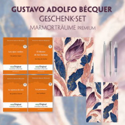 Gustavo Adolfo Bécquer Geschenkset - 4 Bücher (mit Audio-Online) + Marmorträume Schreibset Premium, m. 4 Beilage, m. 4 Buch