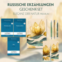Russische Erzählungen Geschenkset - 3 Bücher (mit Audio-Online) + Eleganz der Natur Schreibset Premium, m. 3 Beilage, m. 3 Buch