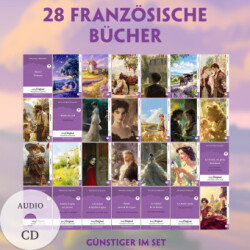 28 französische Bücher (28 Bücher + Audio-CDs) - Frank-Lesemethode - Kommentierte zweisprachige Ausgabe Französisch-Deutsch, m. 28 Audio-CD, m. 28 Audio, m. 28 Audio, 28 Teile