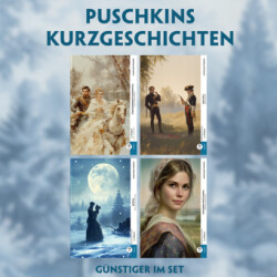 4 Puschkins Kurzgeschichten (4 Bücher + Audio-Online) - Frank-Lesemethode - Kommentierte zweisprachige Ausgabe Russisch-Deutsch, m. 4 Audio, m. 4 Audio, 4 Teile