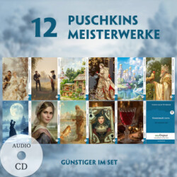 12 Puschkins Meisterwerke (12 Bücher + Audio-CDs) - Frank-Lesemethode - Kommentierte zweisprachige Ausgabe Russisch-Deutsch, m. 12 Audio-CD, m. 12 Audio, m. 12 Audio, 12 Teile