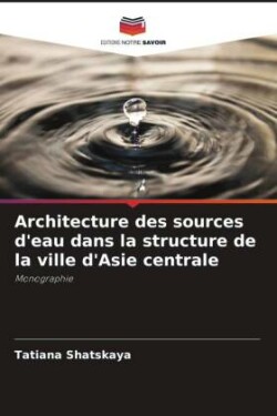 Architecture des sources d'eau dans la structure de la ville d'Asie centrale