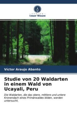 Studie von 20 Waldarten in einem Wald von Ucayali, Peru