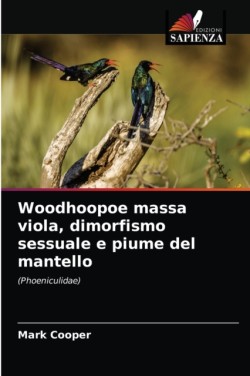 Woodhoopoe massa viola, dimorfismo sessuale e piume del mantello
