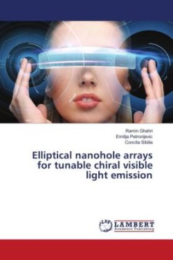 Elliptical nanohole arrays for tunable chiral visible light emission