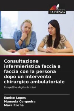 Consultazione infermieristica faccia a faccia con la persona dopo un intervento chirurgico ambulatoriale