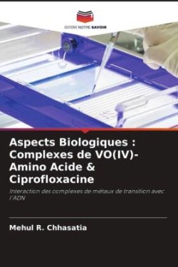Aspects Biologiques : Complexes de VO(IV)-Amino Acide & Ciprofloxacine