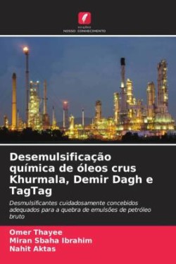 Desemulsificação química de óleos crus Khurmala, Demir Dagh e TagTag