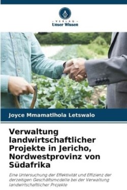 Verwaltung landwirtschaftlicher Projekte in Jericho, Nordwestprovinz von Südafrika