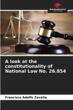 look at the constitutionality of National Law No. 26.854