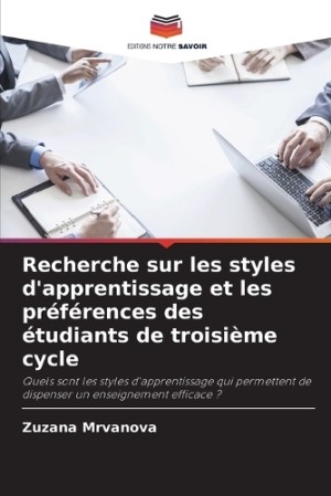 Recherche sur les styles d'apprentissage et les préférences des étudiants de troisième cycle