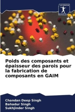Poids des composants et épaisseur des parois pour la fabrication de composants en GAIM