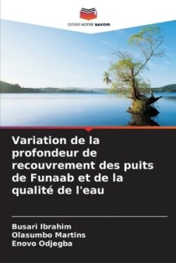 Variation de la profondeur de recouvrement des puits de Funaab et de la qualité de l'eau