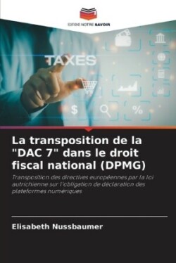 transposition de la "DAC 7" dans le droit fiscal national (DPMG)