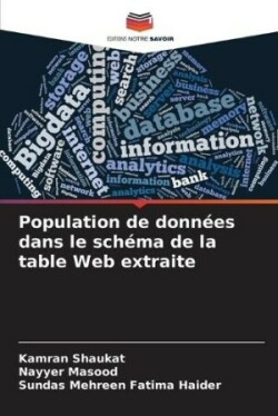 Population de données dans le schéma de la table Web extraite